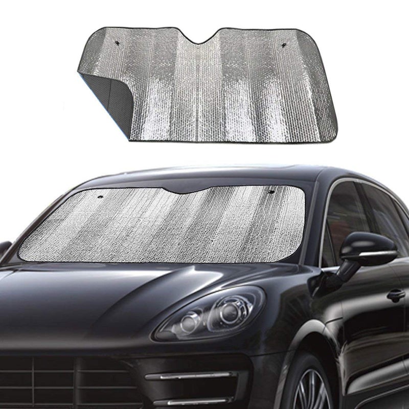 BIGANT Big Ant Car Windshield Sunshade UV Ray Reflector Auto Window Sun Shade Visor Shield Cover, Keeps Vehicle Cool- Sliver (55" x 27.5") - Image 1